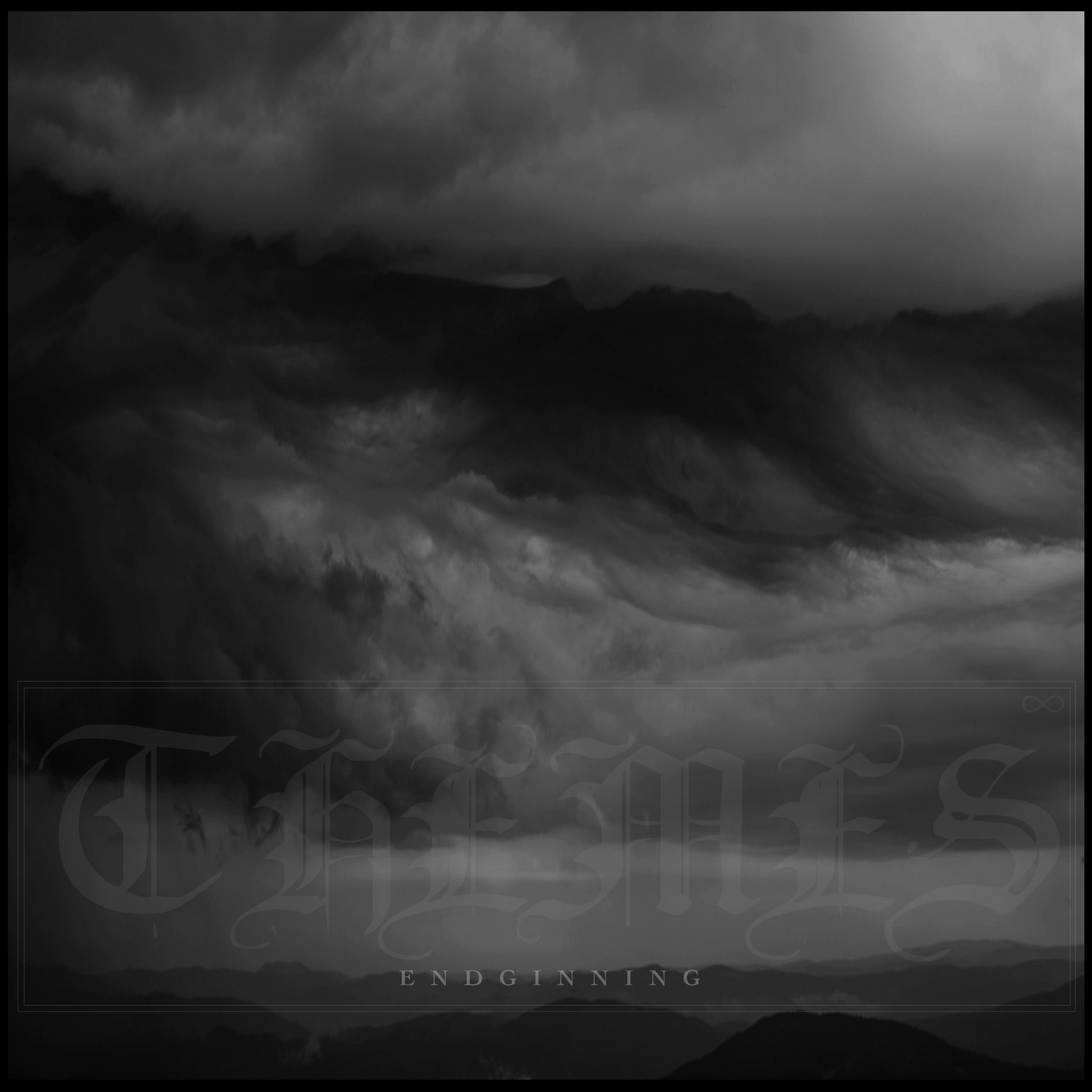 The album cover for the band THEMES release, "ENDGINNING".